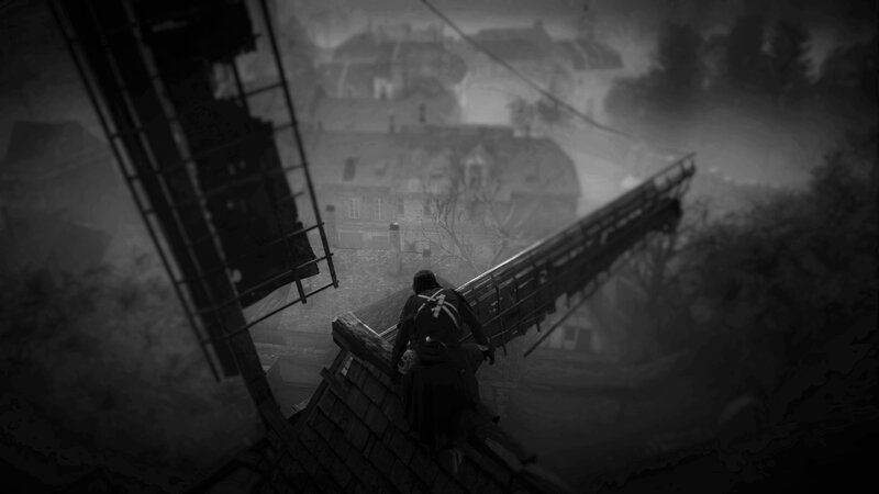 Assassin on a Rooftop — Black, Dark, Dramatic
