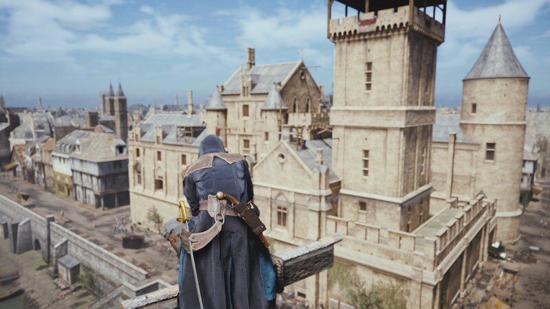 Assassin on a Rooftop — Blue, Dramatic