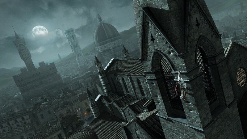 Assassin on a Rooftop — Gray, Dark, Dramatic