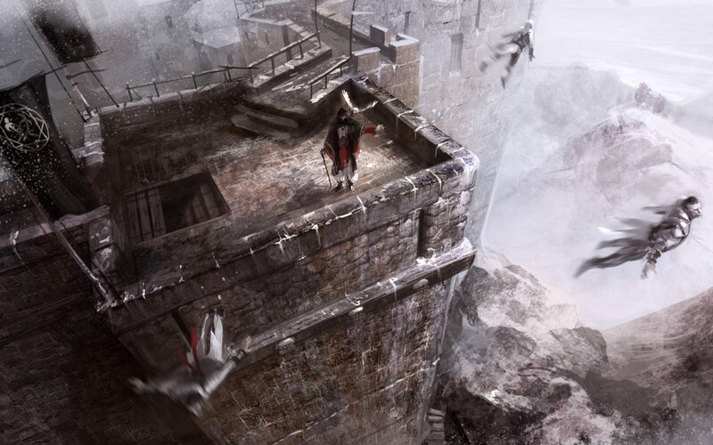 Assassin on a Rooftop — Gray, Dramatic, Tense