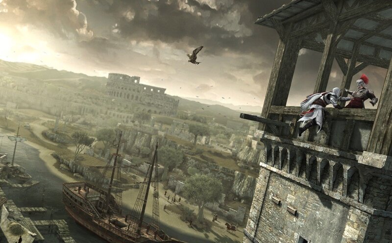Assassin on a Tower — Gray, Dramatic, Sunset