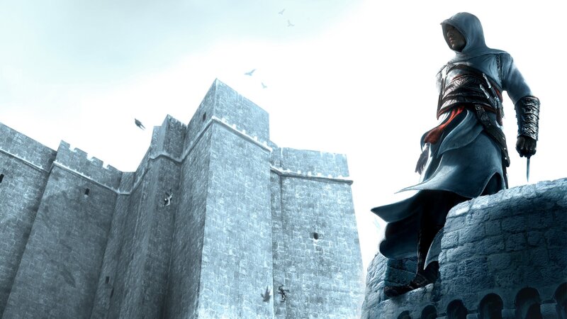 Assassin on Castle Wall — Gray