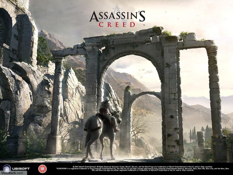 Assassin on Horseback — Gray, Dramatic, Afternoon, Digital Art, Horse