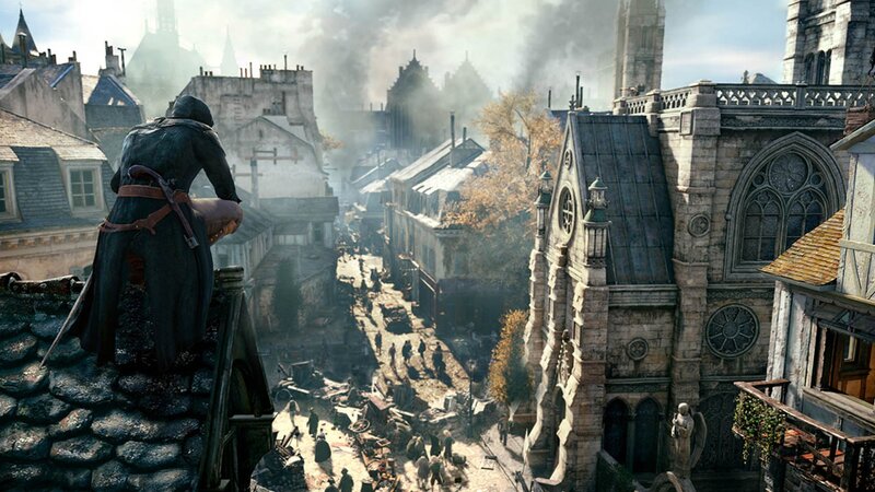Assassin on Rooftop — Gray, Dramatic, Autumn, 3d Render