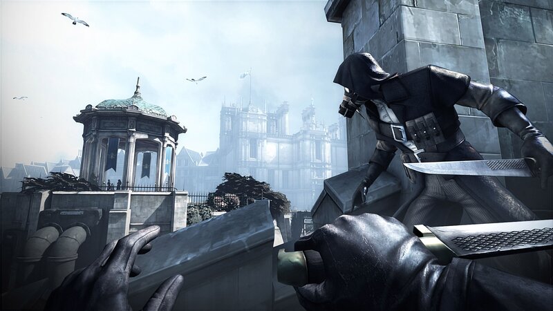 Assassin on Rooftop — Gray, Dramatic, Morning, 3d Render, Knife