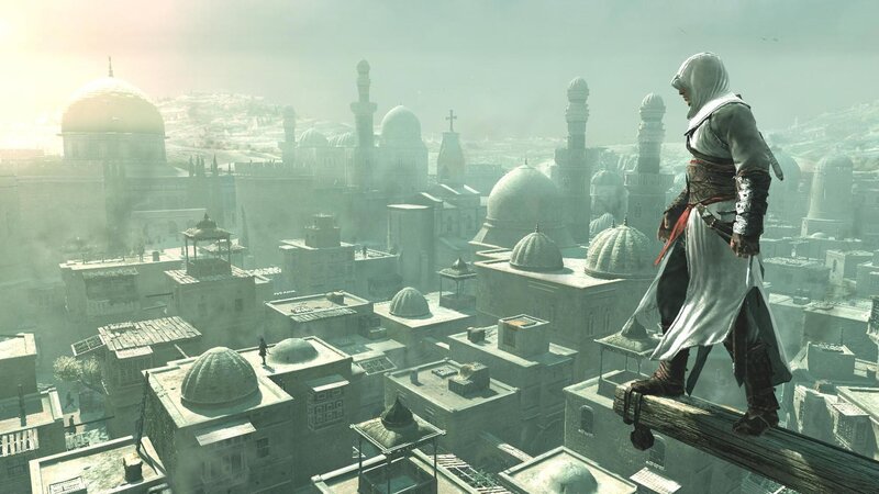Assassin on Rooftop — Gray, Serene, Morning, 3d Render