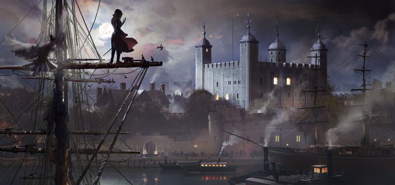 Assassin on Ship Rigging