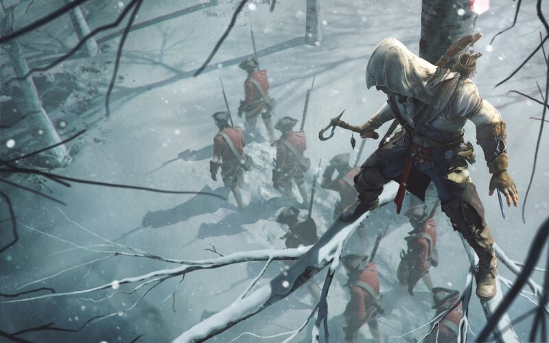 Assassin on Snowy Branch — White