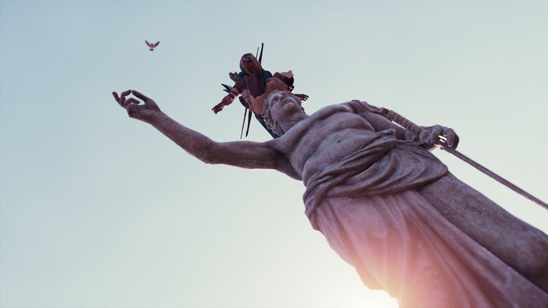 Assassin on Statue
