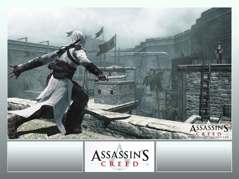 Assassin on Stone Wall — Gray