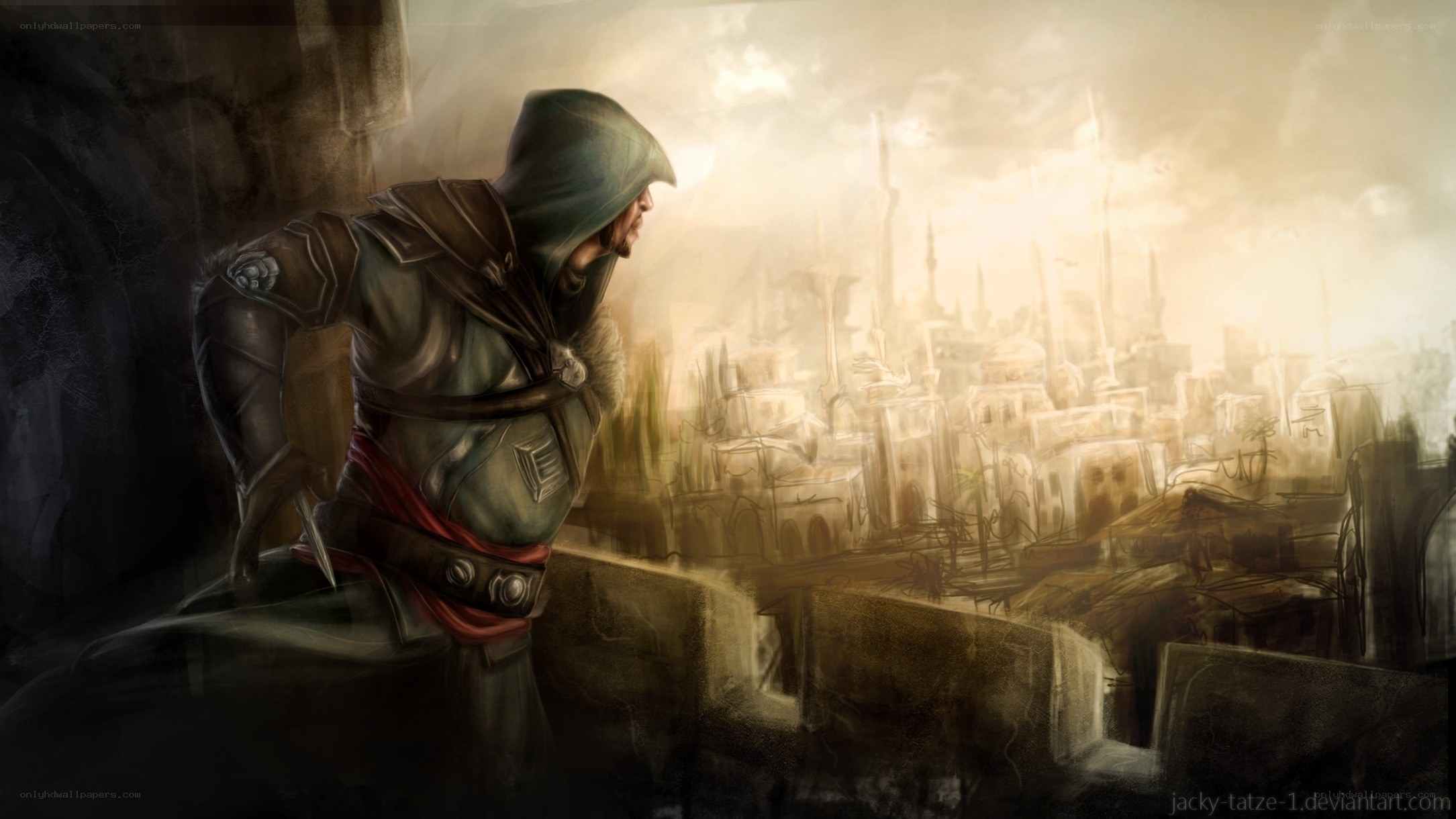 assassin overlooking a city