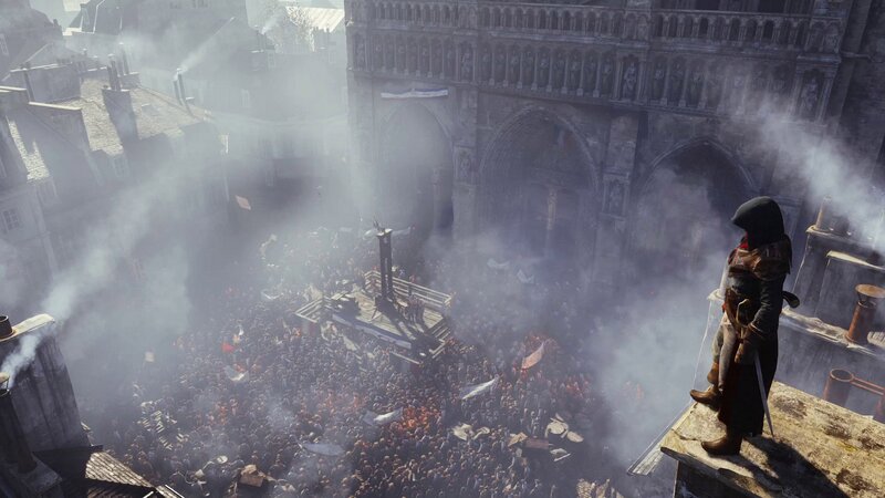 Assassin Overlooking Crowd