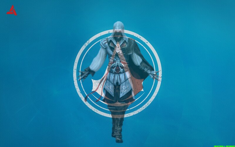 Assassin's Creed Character — Blue, Dramatic, Digital Art