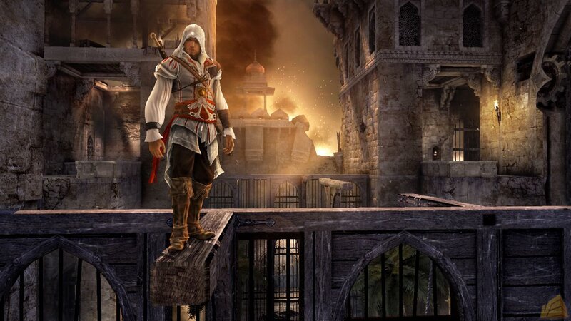 Assassin's Creed character in ancient city
