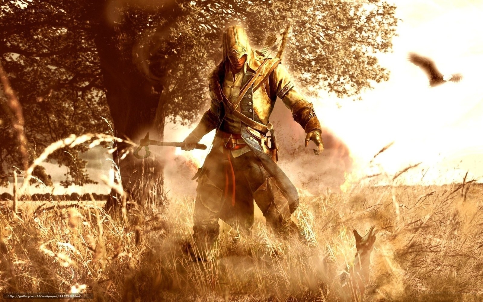 Assassin's Creed character in field