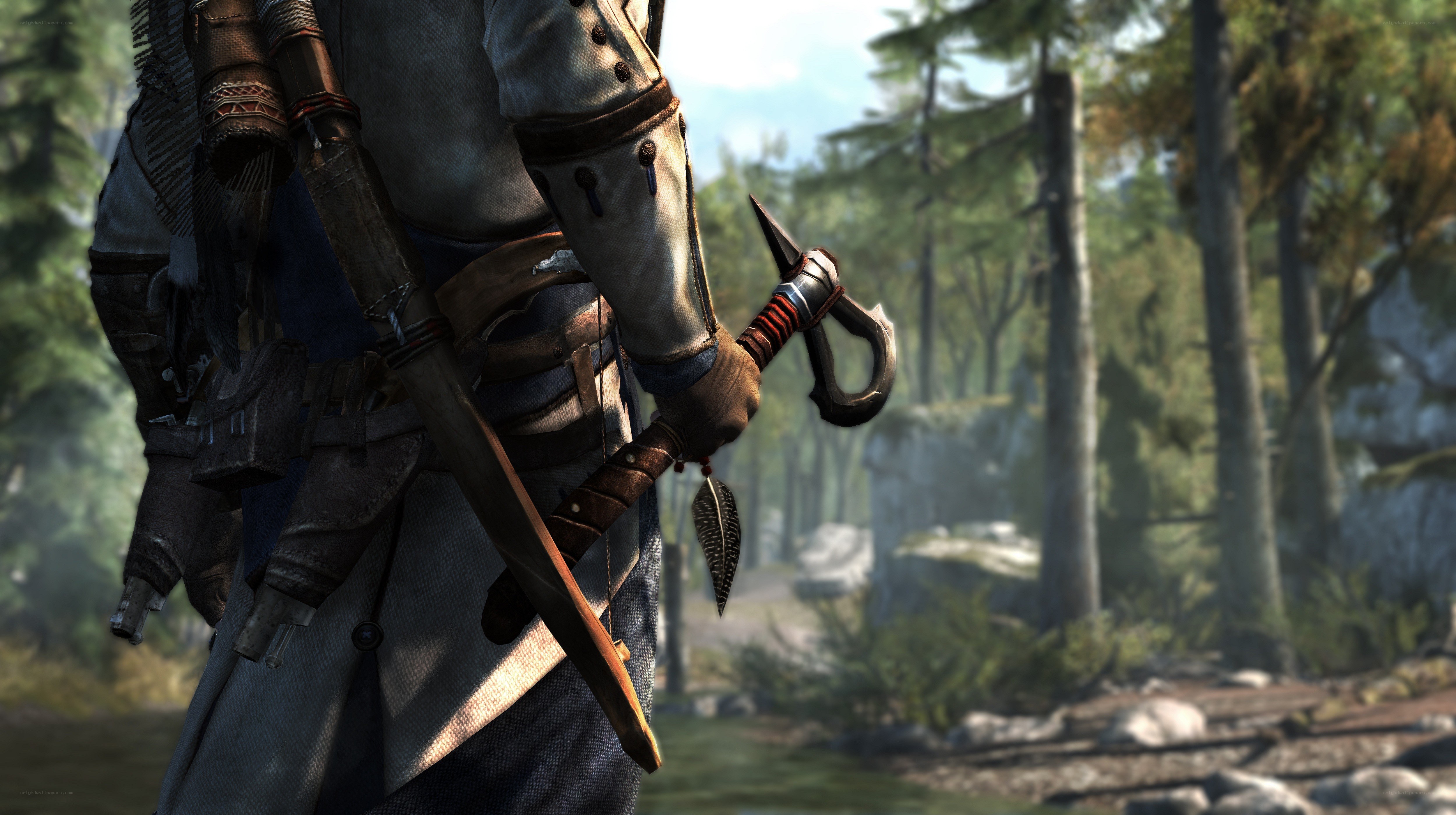 Assassin's Creed character in forest