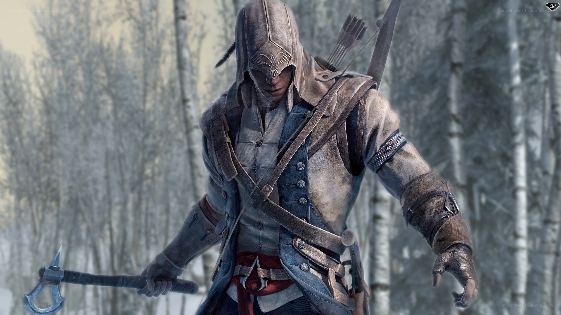 Assassin's Creed character in forest