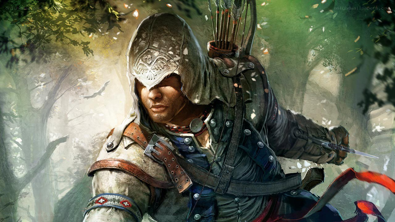 Assassin's Creed character in forest