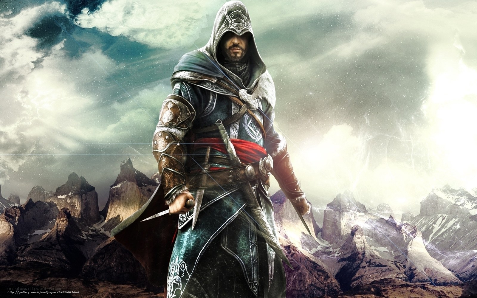 Assassin's Creed character in mountains