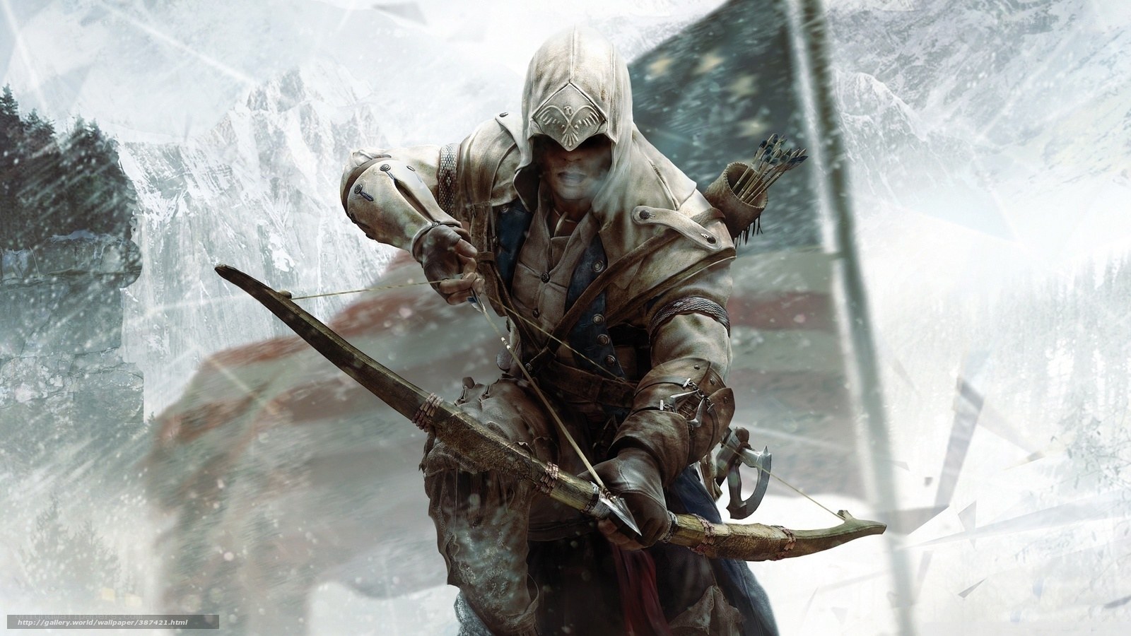 Assassin's Creed character in snow
