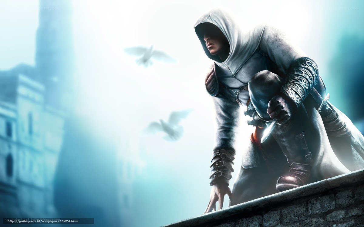 Assassin's Creed character on rooftop