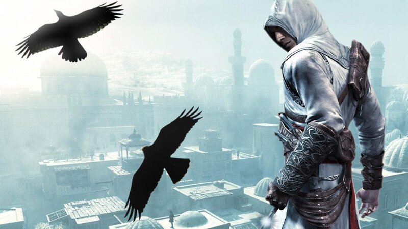 Assassin's Creed character overlooking city