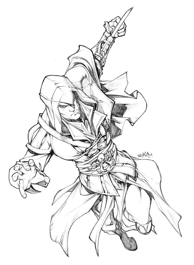 assassin's creed character sketch