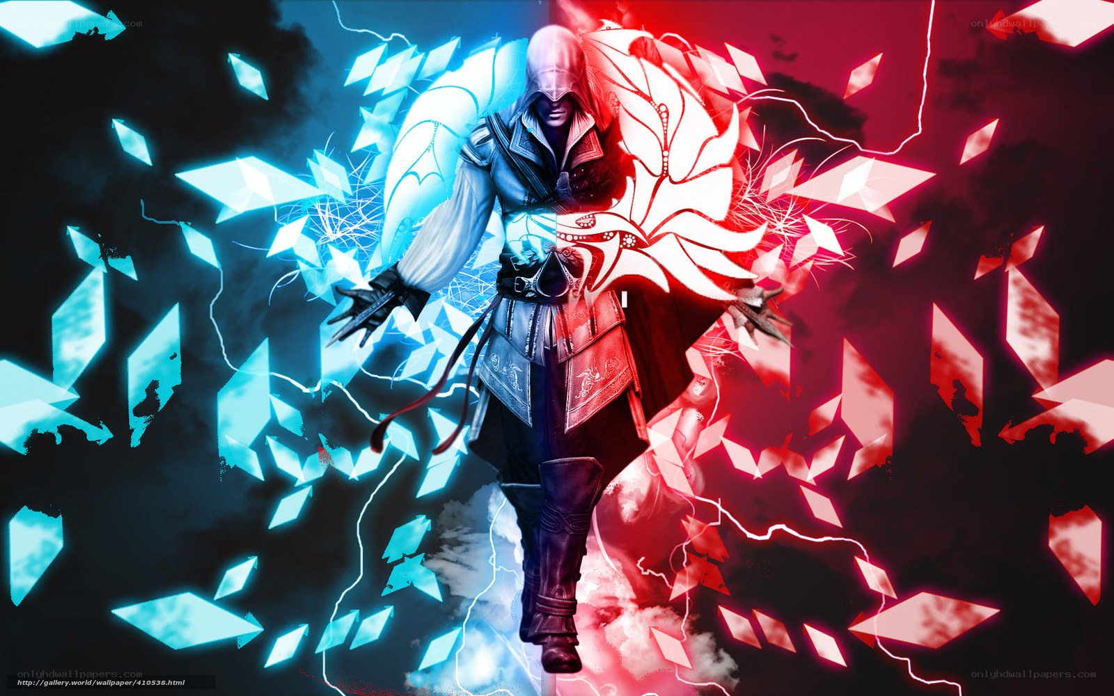 Assassin's Creed character with energy