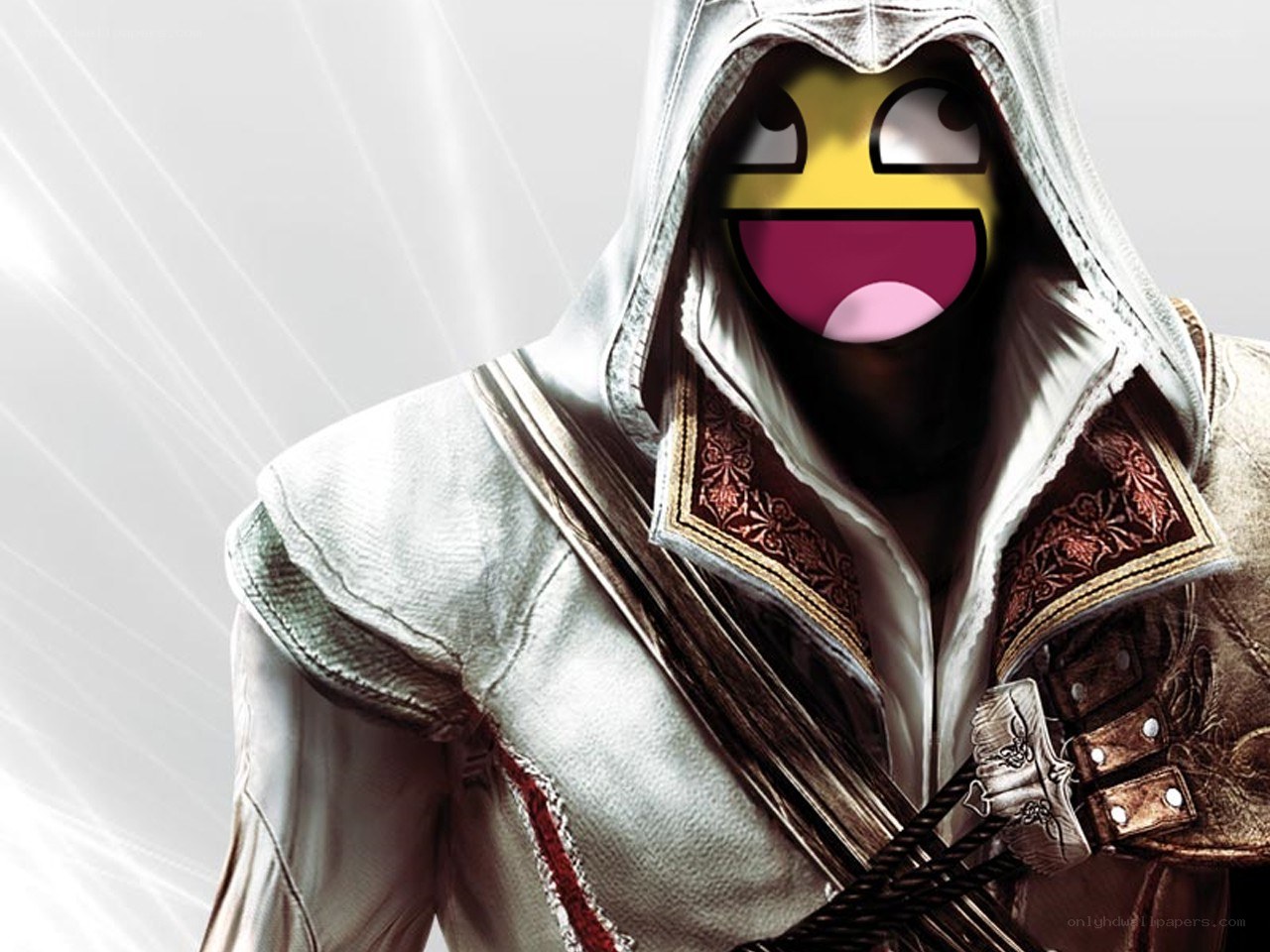 Assassin's Creed character with meme face