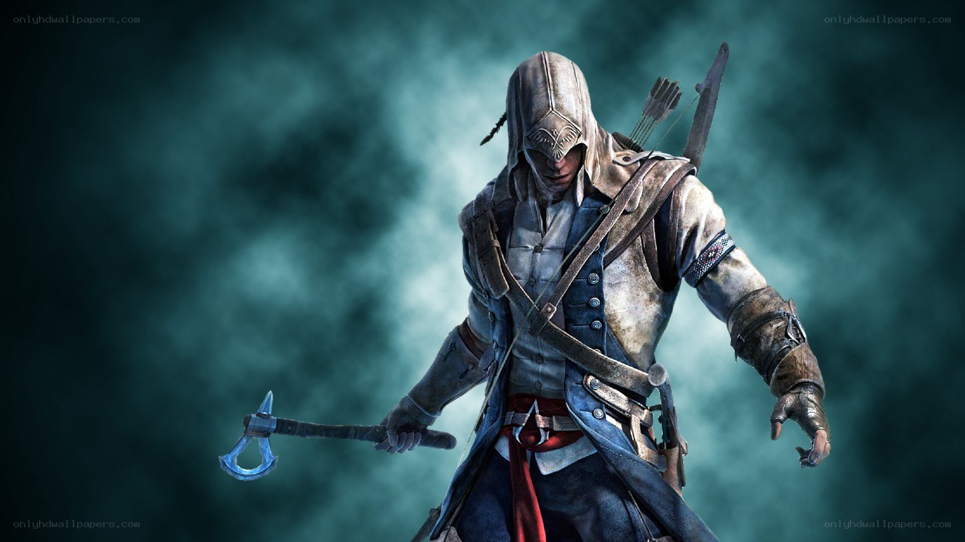 Assassin's Creed character with tomahawk