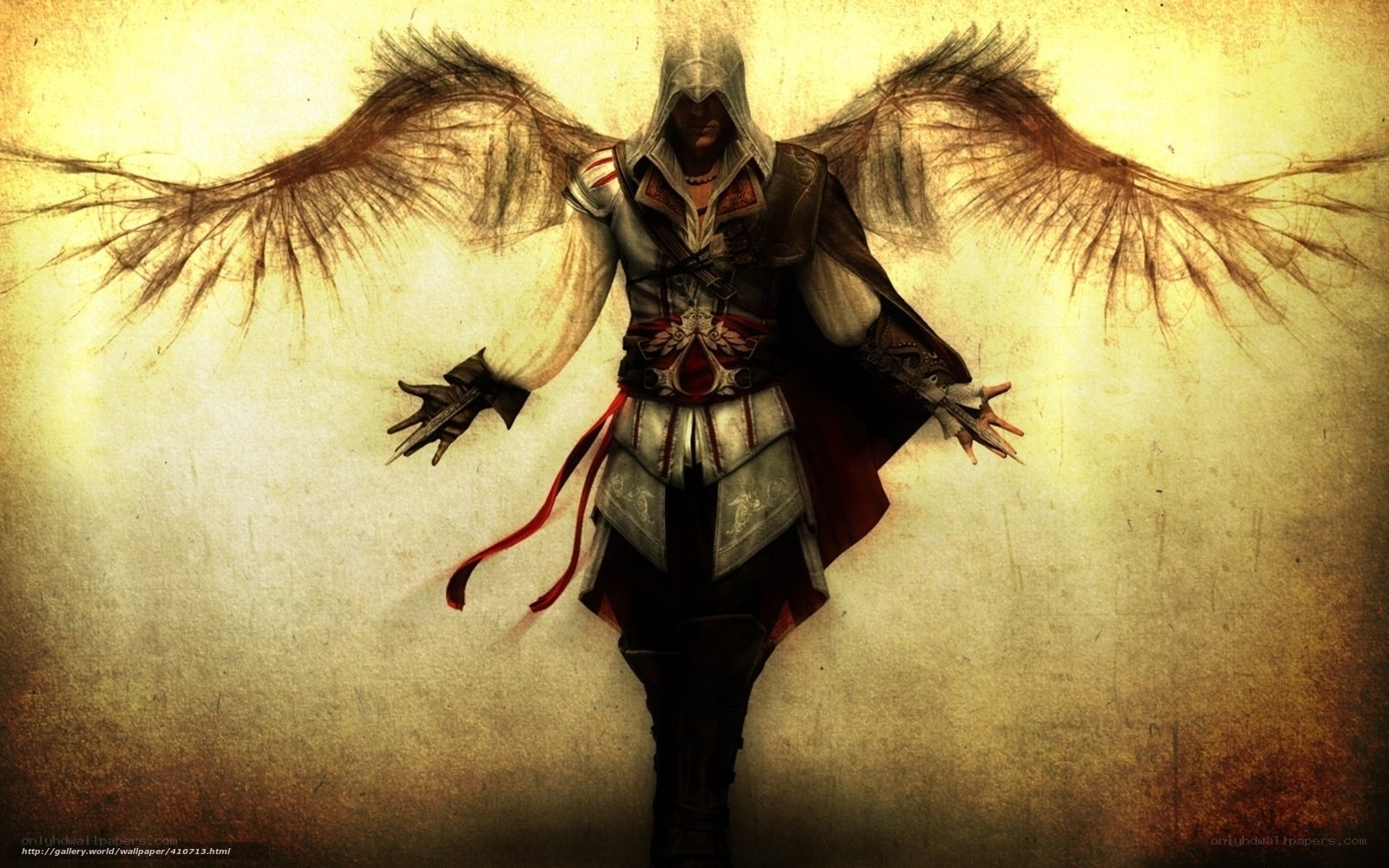 Assassin's Creed character with wings