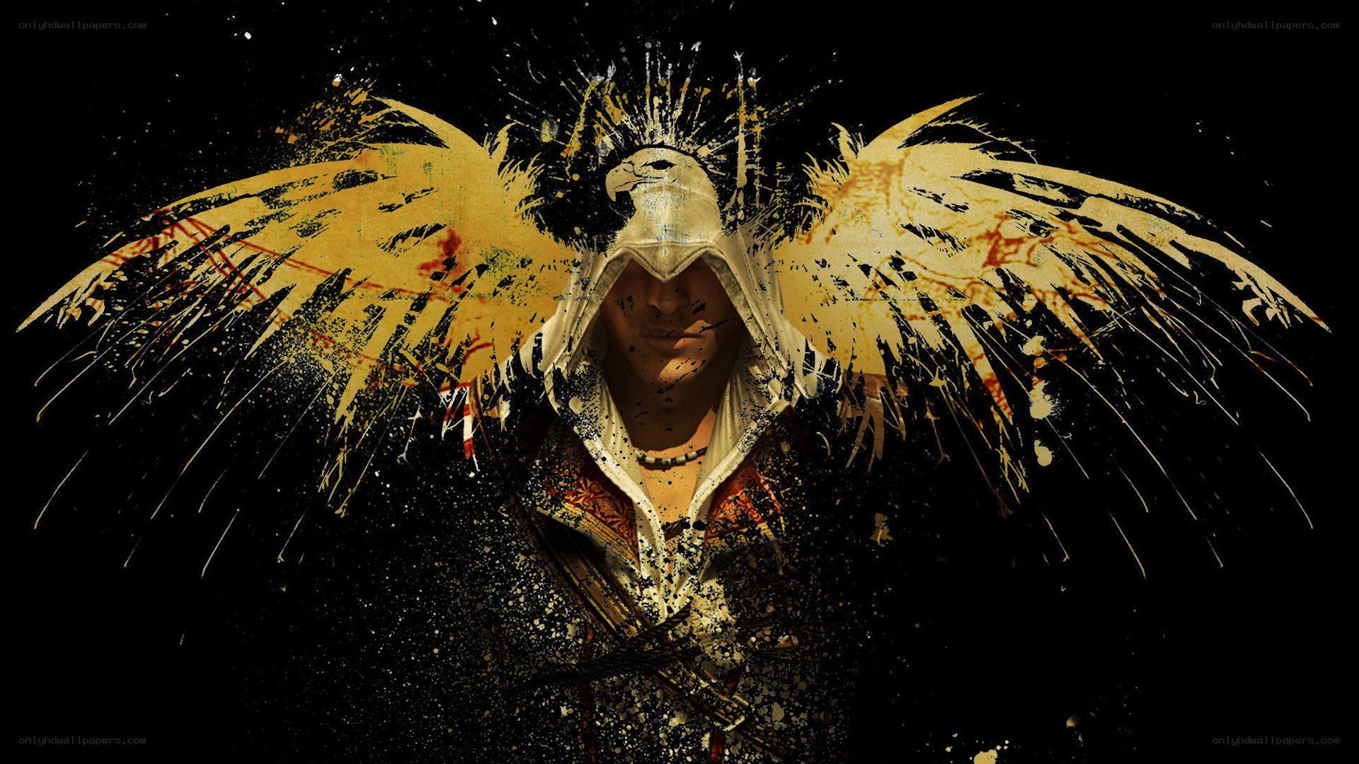Assassin's Creed character with wings