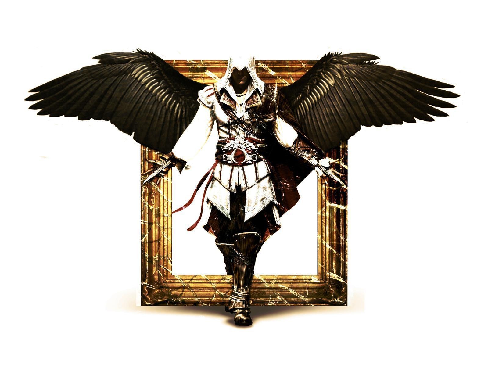Assassin's Creed character with wings