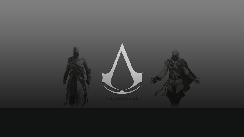 Assassin's Creed characters and logo