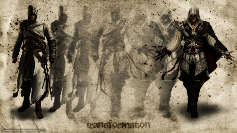 Assassin's Creed Characters — Brown, Dramatic, Digital Art, Shadows, Cloaks