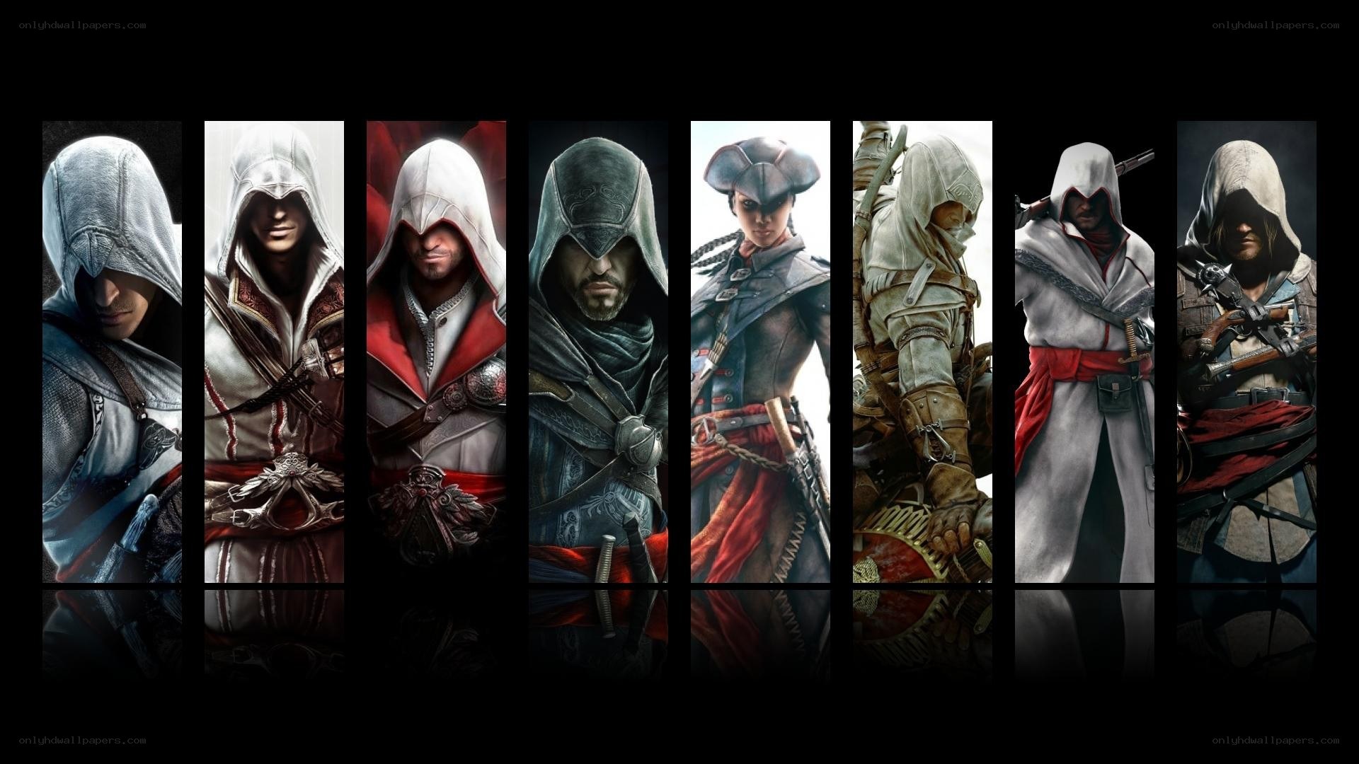 Assassin's Creed characters collage