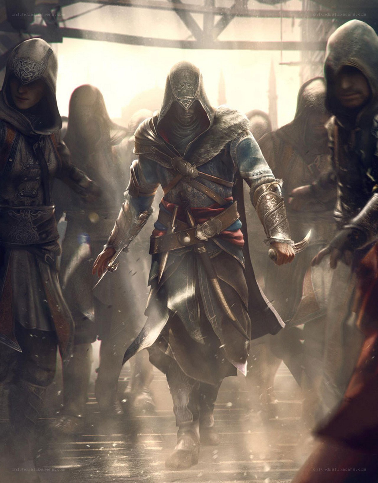 Assassin's Creed characters in action