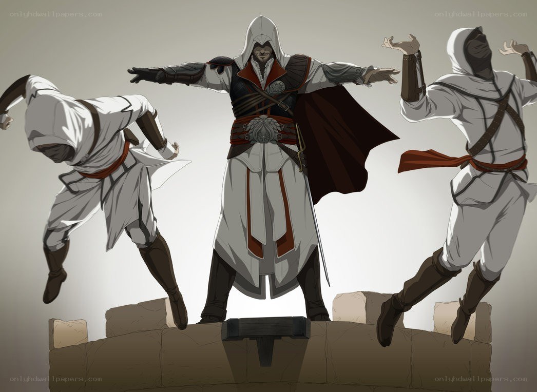Assassin's Creed characters in action