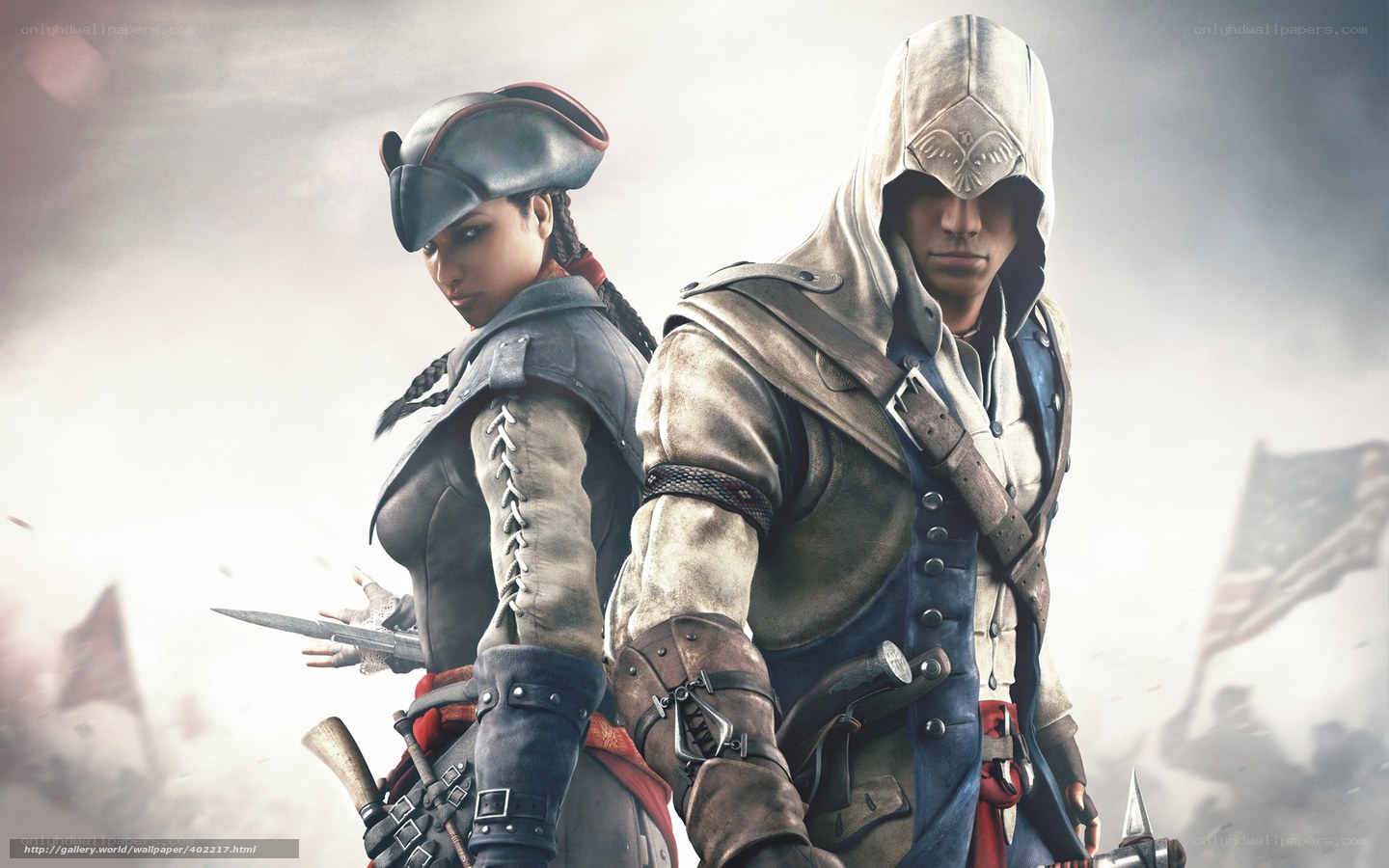 Assassin's Creed characters in battle