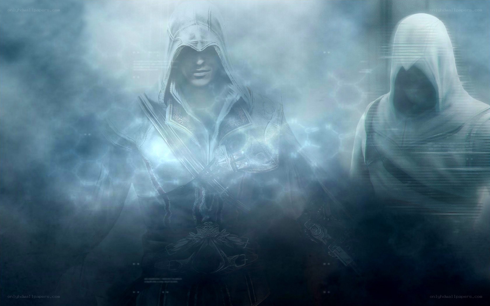 Assassin's Creed characters in mist