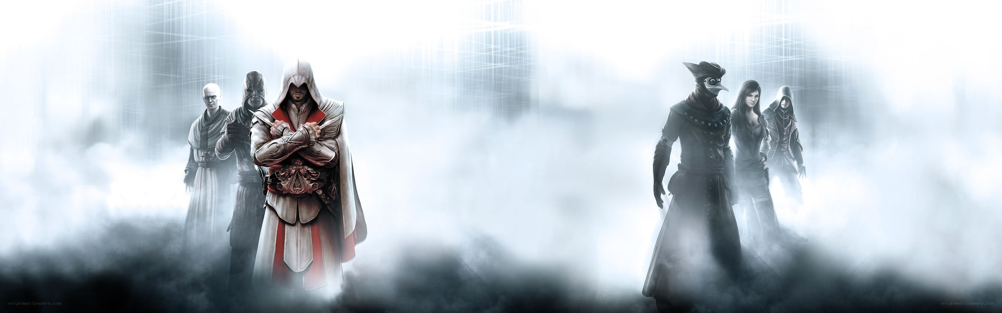 Assassin's Creed characters in mist