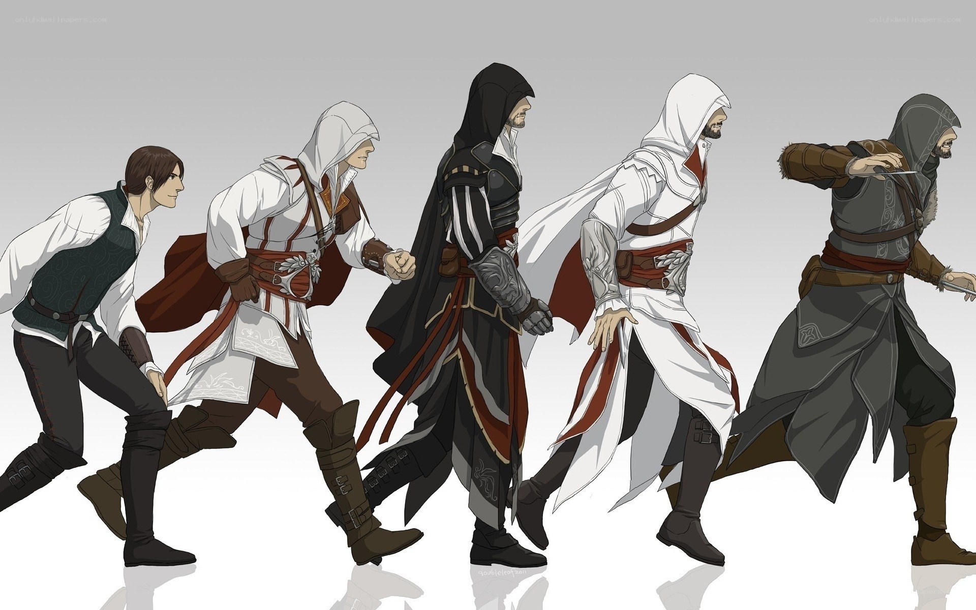 Assassin's Creed characters in motion