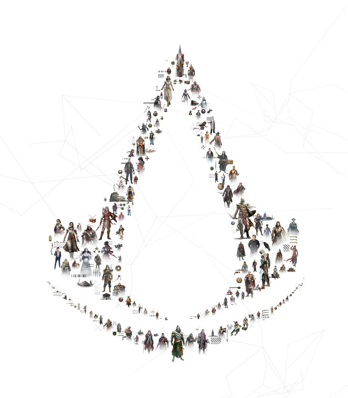 Assassin's Creed Characters — White, Dramatic, Illustration