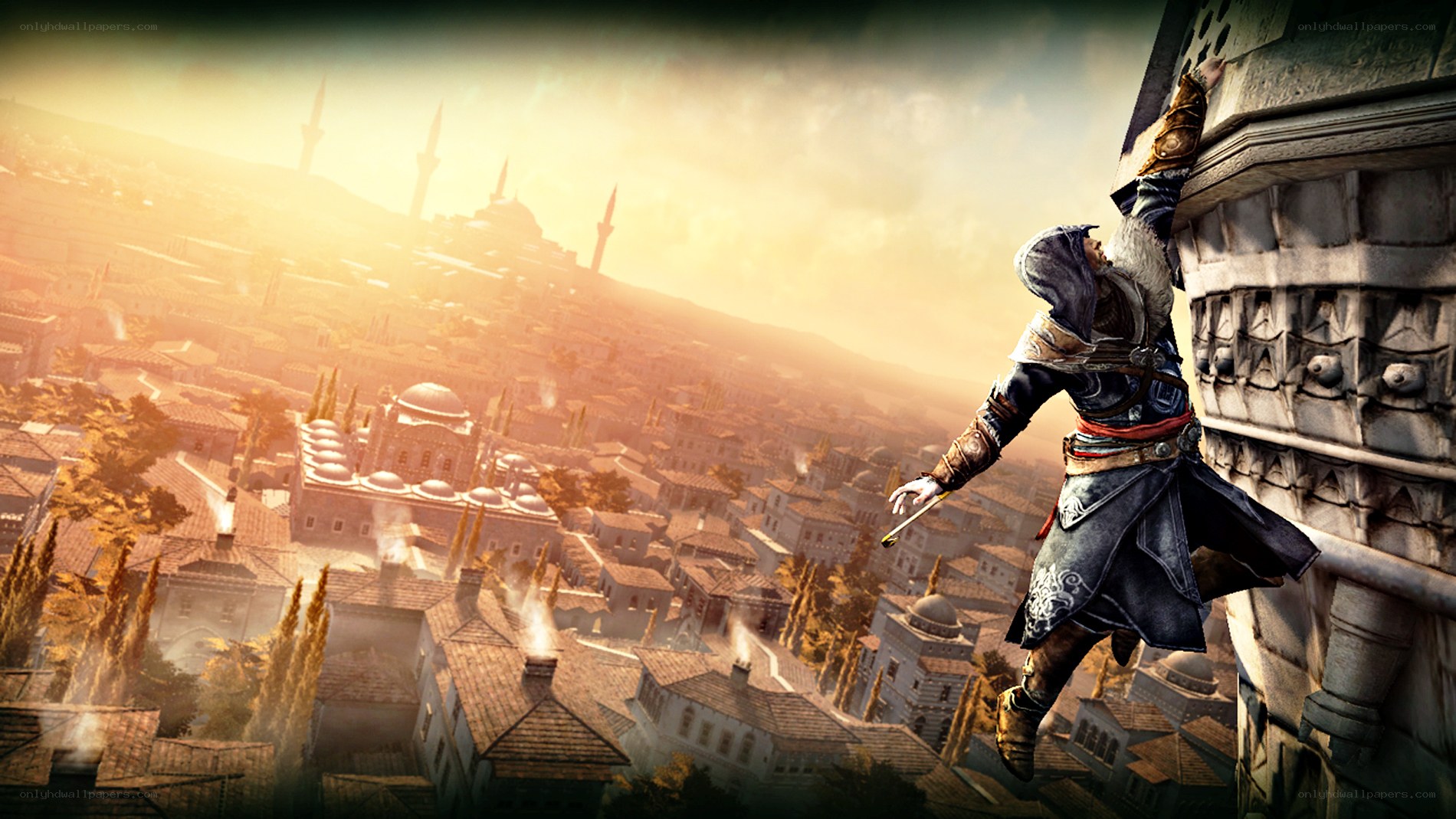 Assassin's Creed climbing scene