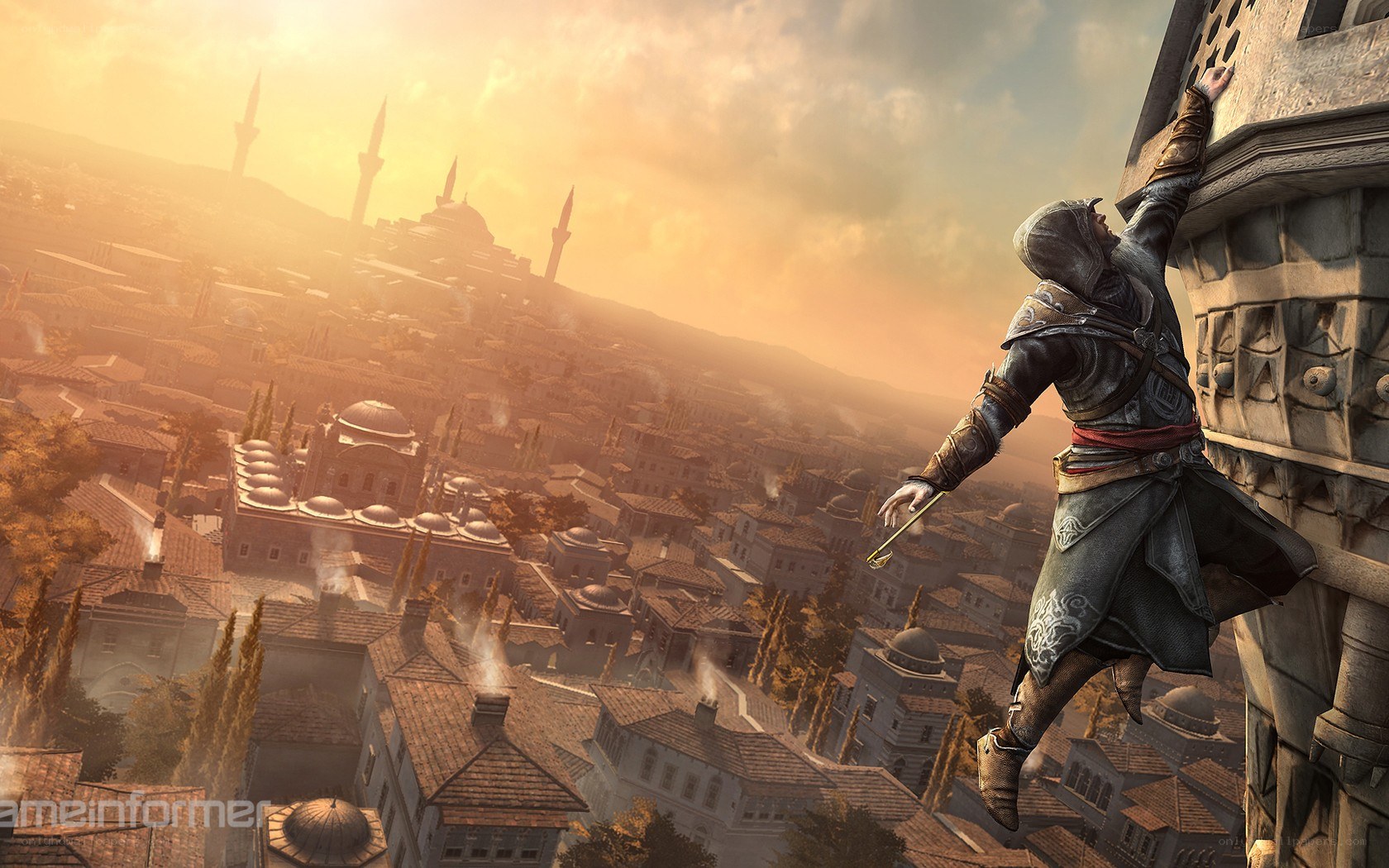 Assassin's Creed climbing scene
