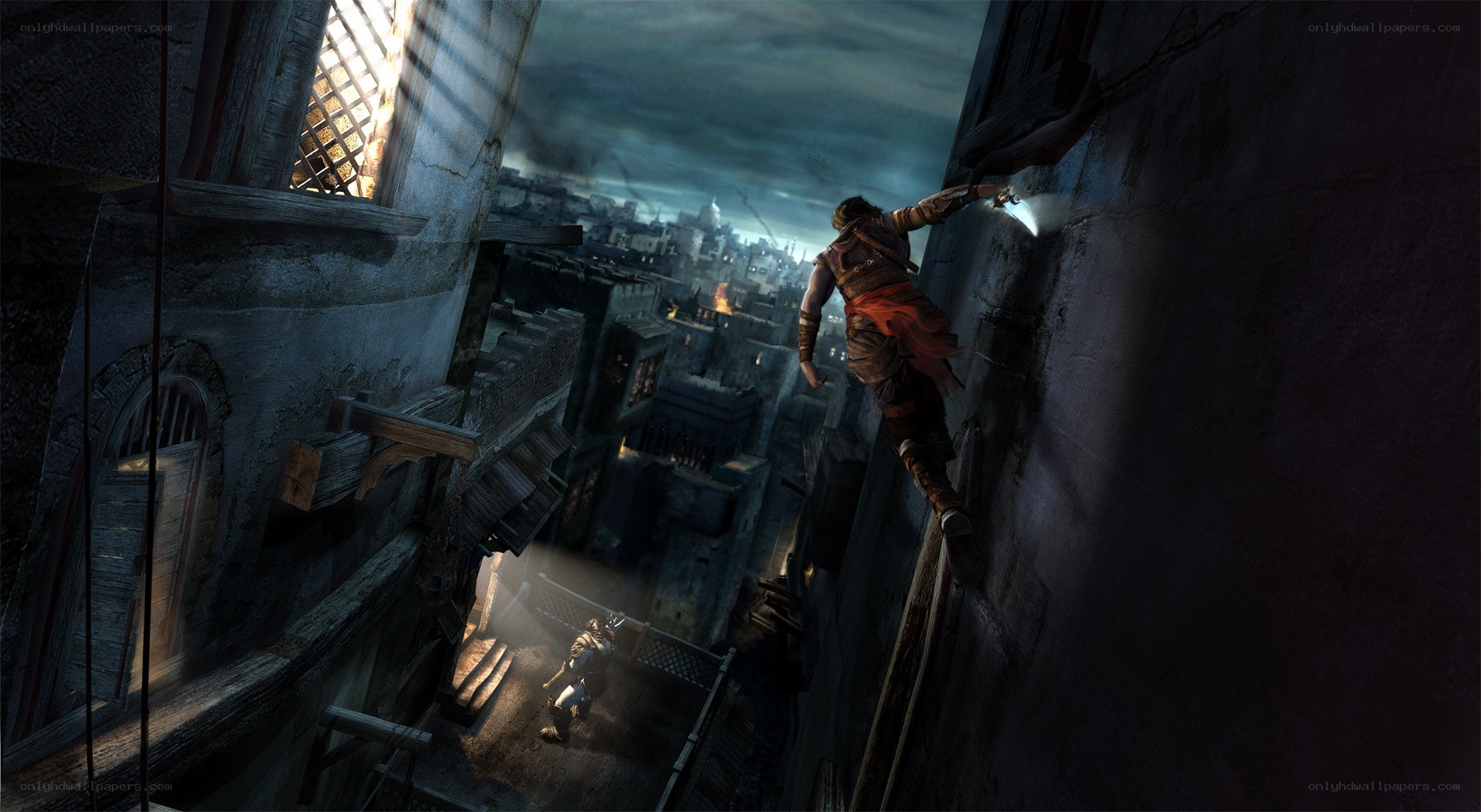 Assassin's Creed climbing scene