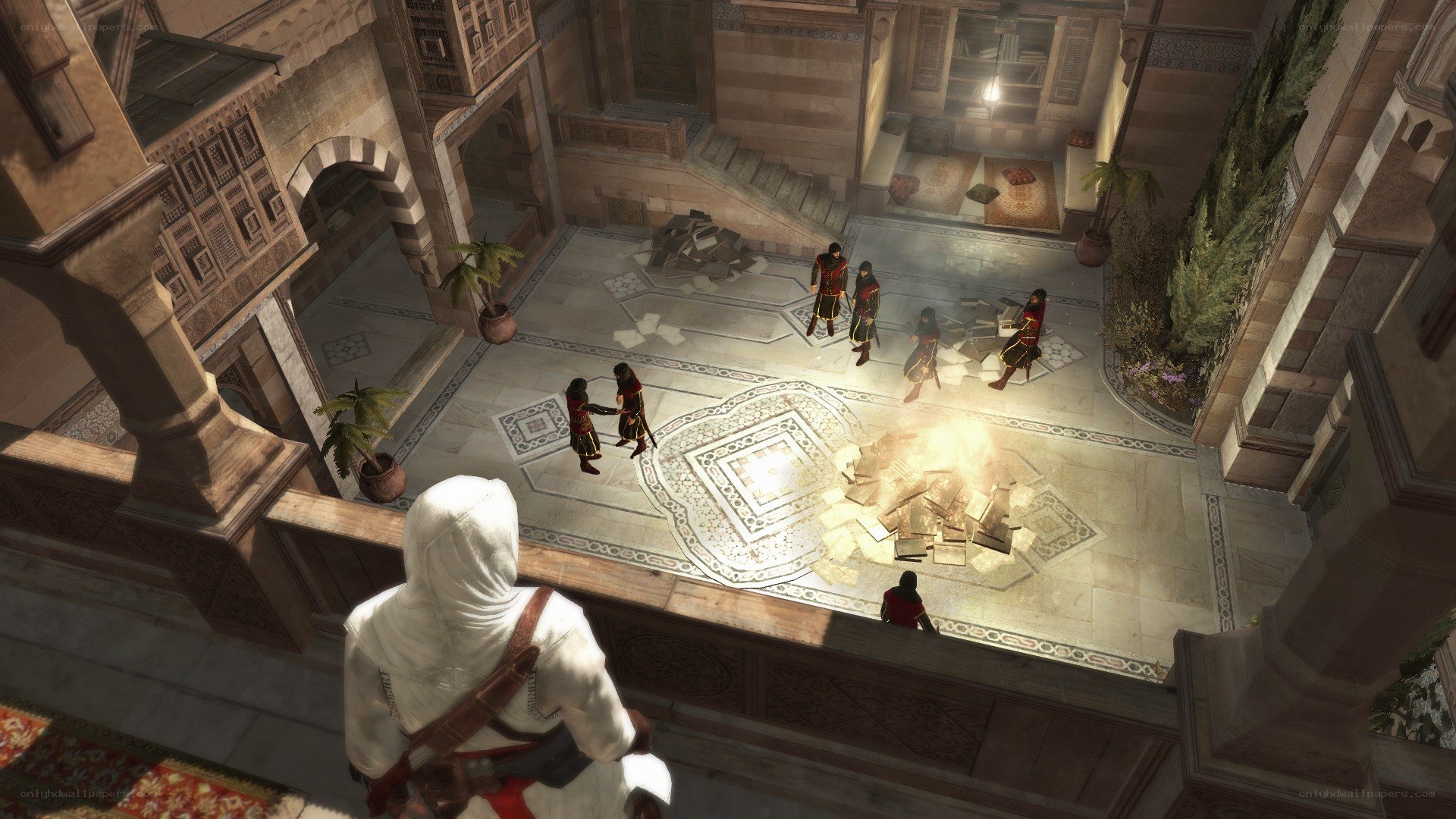 Assassin's Creed courtyard scene