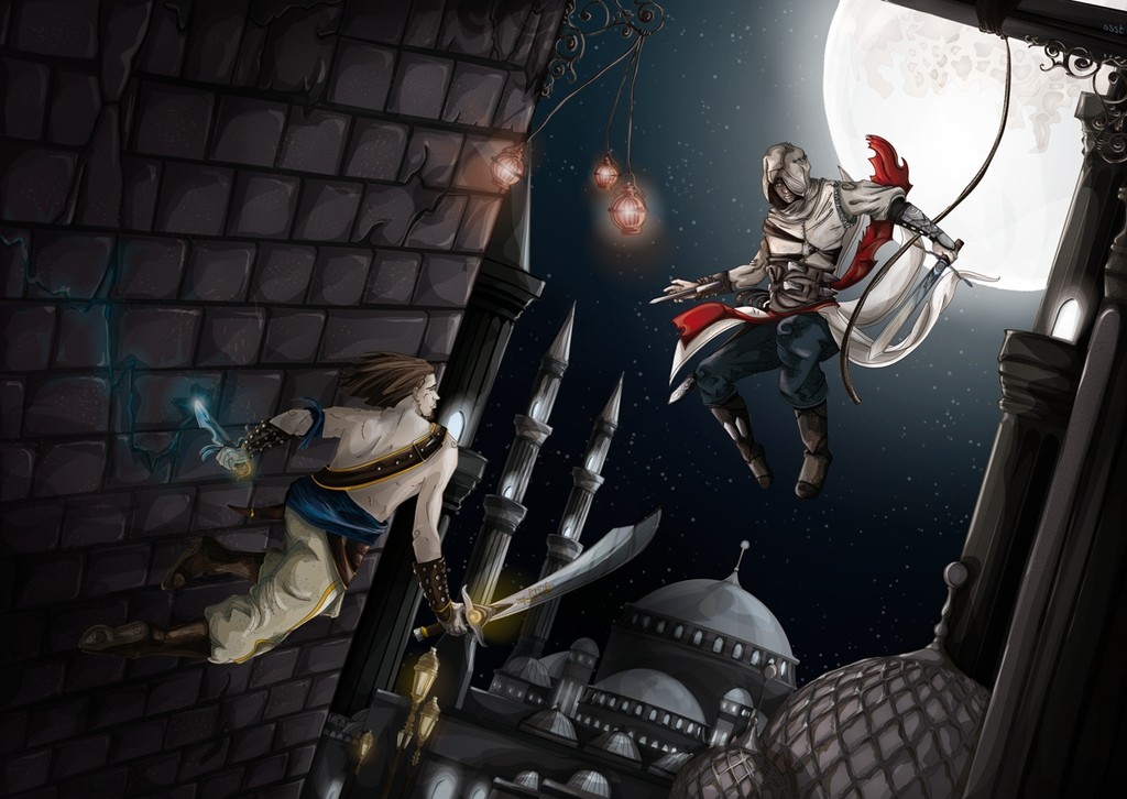 Assassin's Creed duel at night
