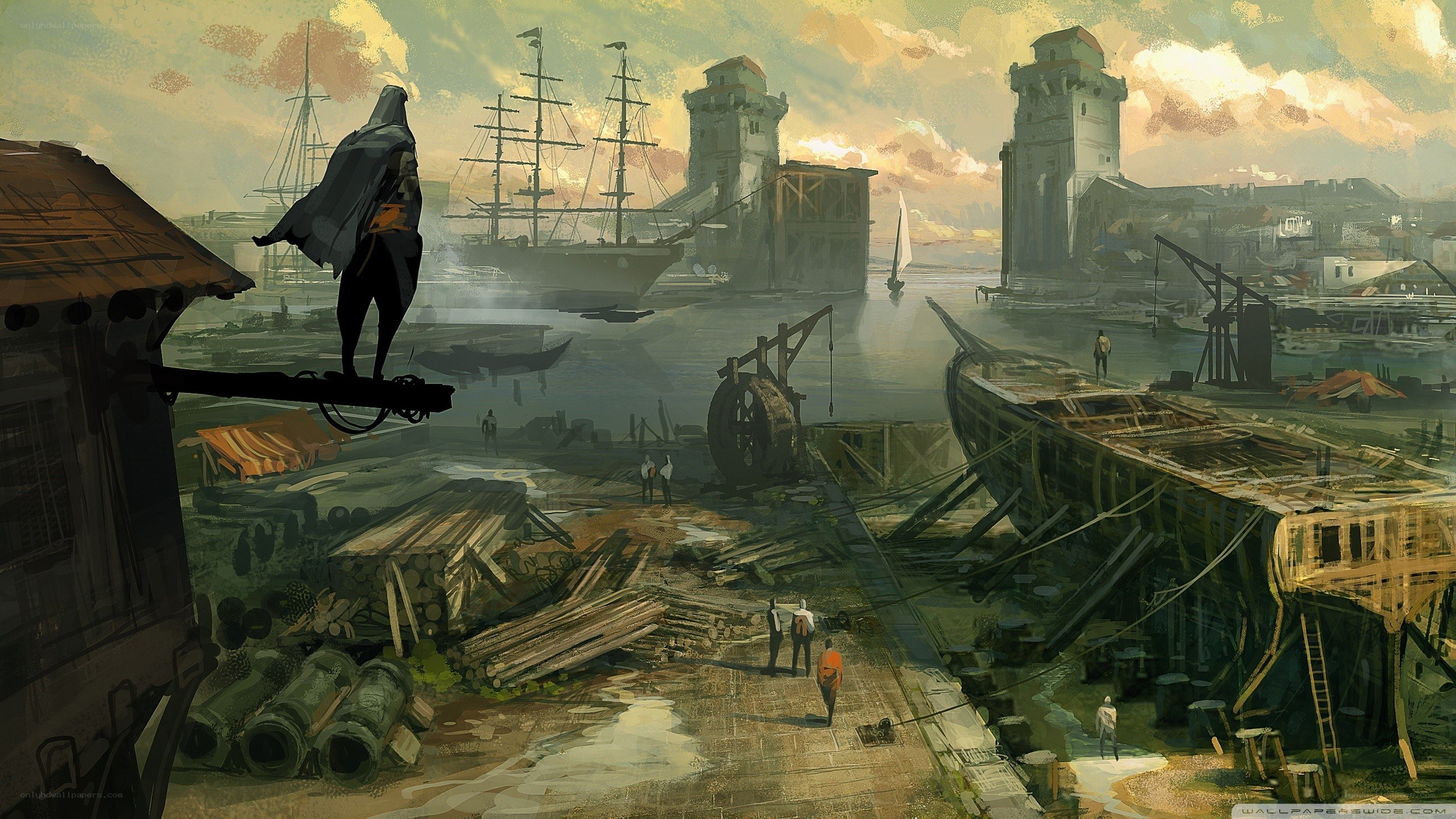 Assassin's Creed harbor scene