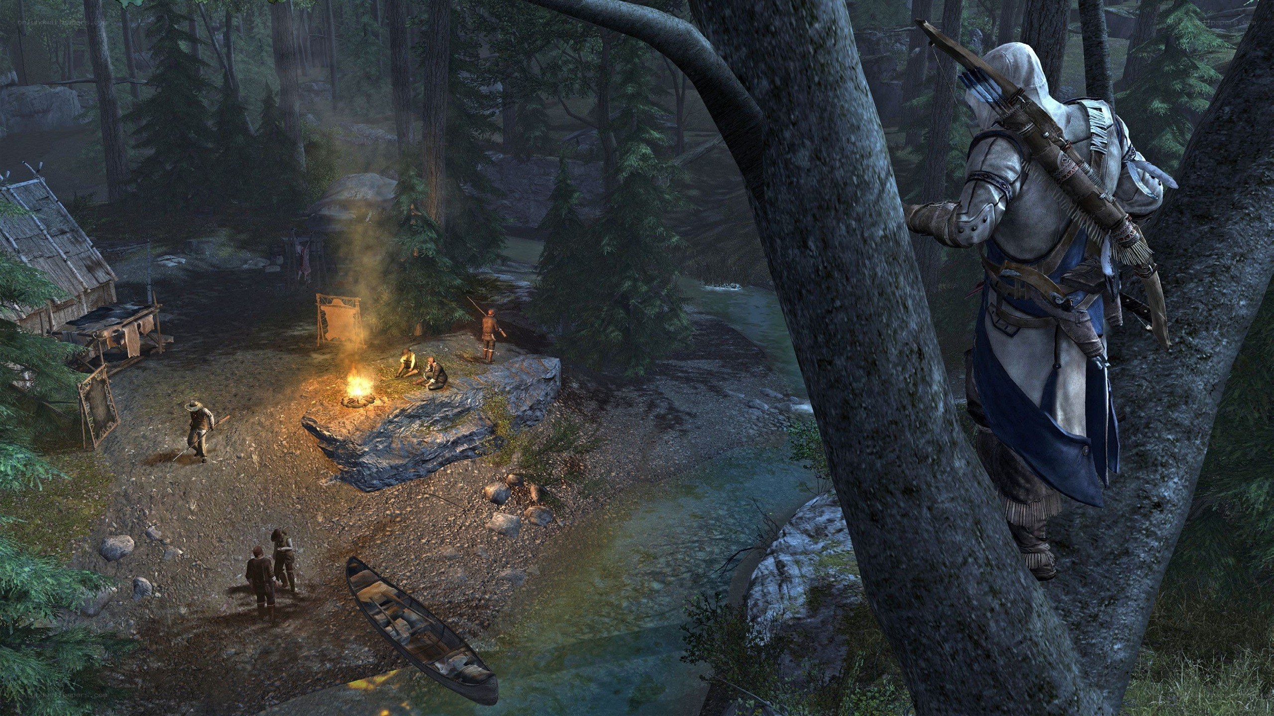 Assassin's Creed III camp scene